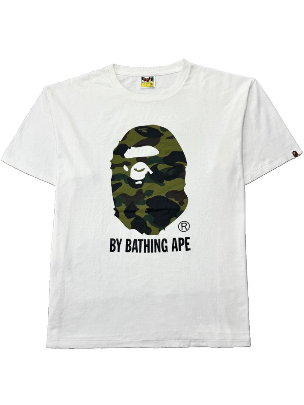 A Bathing Ape 1st Camo By Bathing Ape Tee Men's XXL White Green Streetwear Skate